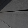 Abri toit plat en composite couleur anthracite 4,41m² porte alu Woodlife Garden