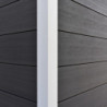 Abri toit plat en composite couleur anthracite 4,41m² porte alu Woodlife Garden