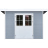 Abri toit plat en composite gris clair 4,41m² porte alu Woodlife Garden