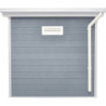 Abri toit plat en composite gris clair 4,41m² porte alu Woodlife Garden