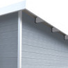 Abri toit plat en composite gris clair 4,41m² porte alu Woodlife Garden