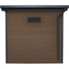 Abri toit plat composite aspect bois 4,41m² porte alu Woodlife Garden