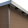 Abri toit plat composite aspect bois 4,41m² porte alu Woodlife Garden