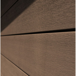 Abri toit plat composite aspect bois 4,41m² porte alu Woodlife Garden