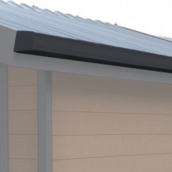 Kit gouttières anthracite pour abri PREMIUM Woodlife garden 16m² et 20m²