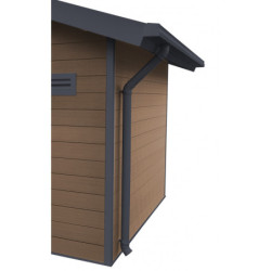 Kit gouttières anthracite pour abri PREMIUM Woodlife garden 9m² et 12m² double pentes