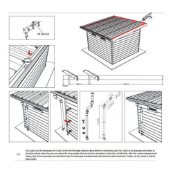 Kit gouttières anthracite pour abri PREMIUM Woodlife Garden 9m² monopente