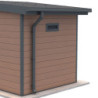 Kit gouttières anthracite pour abri PREMIUM Woodlife Garden 4m² monopente