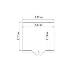 Abri gris foncé en PVC de 5m² gamme DECO avec kit d'ancrage Grosfillex
