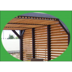 Pergola en bois Veneto 339x312x217cm - Ventelles amovibles