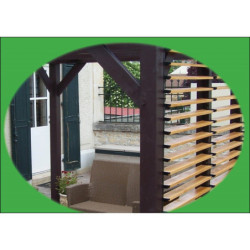 Pergola en bois Veneto avec ventelles amovibles 339x360x217cm