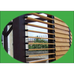 Pergola en bois Veneto avec ventelles amovibles 339x360x217cm