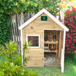 Cabane de jeux en bois autoclave, plancher Marina 123x119x158cm SOULET