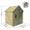 Cabane de jeux en bois autoclave, plancher Marina 123x119x158cm SOULET