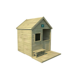 Cabane de jeux en bois autoclave, terrasse Heidi 123x169x158cm SOULET