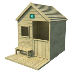 Cabane de jeux en bois autoclave, terrasse Heidi 123x169x158cm SOULET