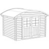 Abri de jardin en bois traité 28mm 7,09m² avec toit berceau SOLID