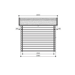 Abri de jardin en bois traité 28mm 7,09m² avec toit berceau SOLID