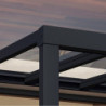 Stockholm pergola aluminium gris 350x368cm avec stores - Palram - Canopia
