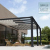 Stockholm pergola aluminium gris 350x590cm avec stores - Palram - Canopia