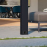 Stockholm pergola aluminium gris 350x740cm avec stores - Palram - Canopia