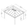 Pergola  Dallas 4300 de Canopia by Palram an aluminium et polycarbonate+LEDS