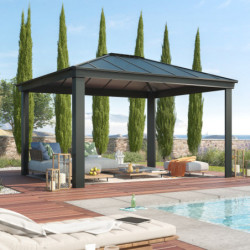 Pergola  Dallas 4300 de Canopia by Palram an aluminium et polycarbonate+LEDS