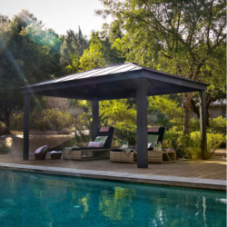 Pergola  Dallas 4900 de Canopia by Palram an aluminium et polycarbonate+LEDS