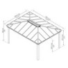 Pergola  Dallas 4900 de Canopia by Palram an aluminium et polycarbonate+LEDS