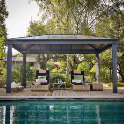 Pergola  Dallas 4900 de Canopia by Palram an aluminium et polycarbonate+LEDS