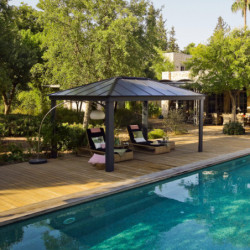 Pergola  Dallas 4900 de Canopia by Palram an aluminium et polycarbonate+LEDS