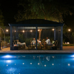 Pergola  Dallas 4900 de Canopia by Palram an aluminium et polycarbonate+LEDS