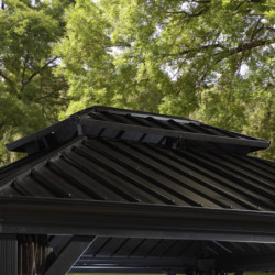 Tonnelle Messina 298x363cm en aluminium anthracite - SOJAG