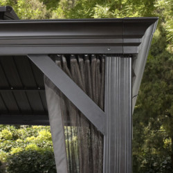 Tonnelle Messina 298x363cm en aluminium anthracite - SOJAG