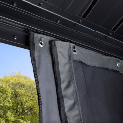 Tonnelle Messina 298x363cm en aluminium anthracite - SOJAG