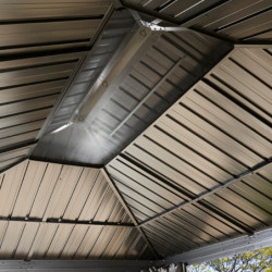 Tonnelle Messina 298x363cm en aluminium anthracite - SOJAG