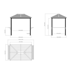 Abri barbecue Ventura en aluminium et acier - 3,98m² - SOJAG