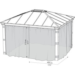 Set de moustiquaires en polyester pour pergola Dallas 4300 Palram - Canopia