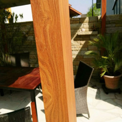 Pergola en alu marron et toile réglable 350x350cm Florida - Paragon