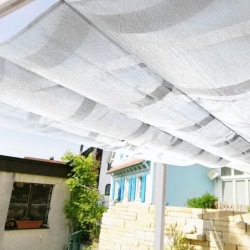 Pergola en alu blanc et toile réglable 350x350cm Florida - Paragon