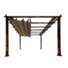Pergola en alu marron foncé toile réglable 350x350cm Florida - Paragon