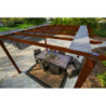 Pergola en alu marron foncé toile réglable 350x350cm Florida - Paragon