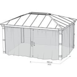 Set de moustiquaires en polyester pour pergola Dallas 4900 Palram - Canopia