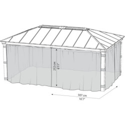 Set de moustiquaires en polyester pour pergola Dallas 6100 - Palram - Canopia