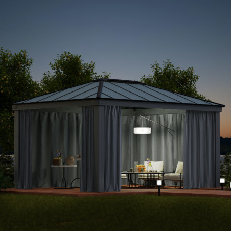 Ensemble de rideaux pour pergolas Dallas 4900 de 18m² - Palram - Canopia