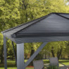 Tonnelle VENTURA 296x296cm en aluminium anthracite - SOJAG