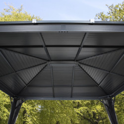Tonnelle VENTURA 296x296cm en aluminium anthracite - SOJAG