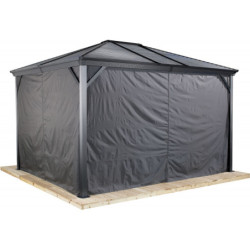 Tonnelle VENTURA 296x296cm en aluminium anthracite - SOJAG