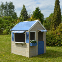 Cabane de jeux en bois pour enfants 120x120x155cm Delfin Wendi Toys
