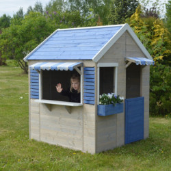 Cabane de jeux en bois pour enfants 120x120x155cm Delfin Wendi Toys